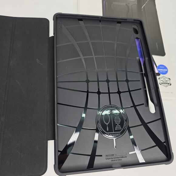 Rugged Armor Black Galaxy Tablet S7 FE 5G Foldable Case /Cover Triangle Stand - Picture 6 of 12